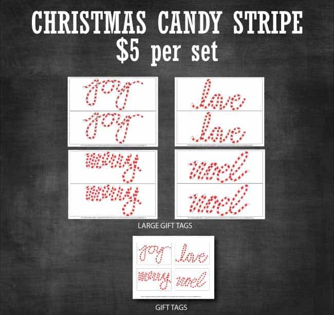 Christmas Candy Stripe Printable Set available to purchase at www.designdazzle.com