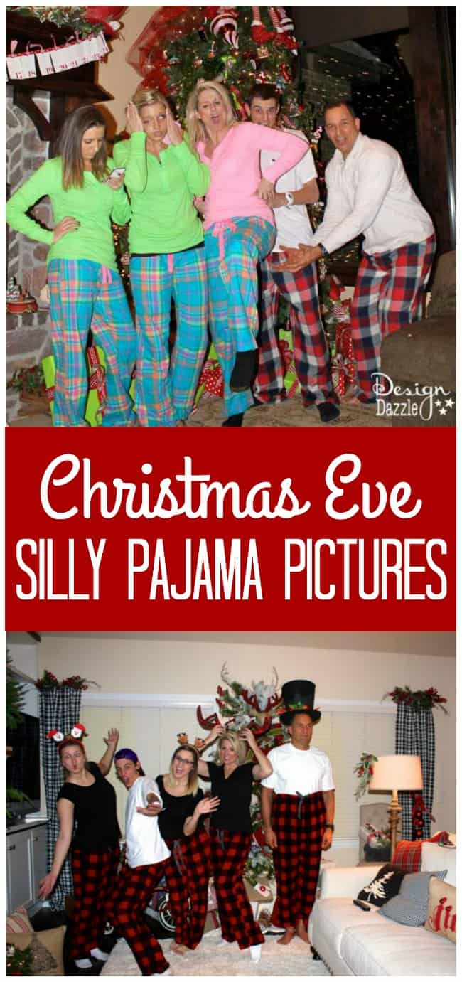 A Christmas Eve Tradition - taking silly matching pajama pictures!