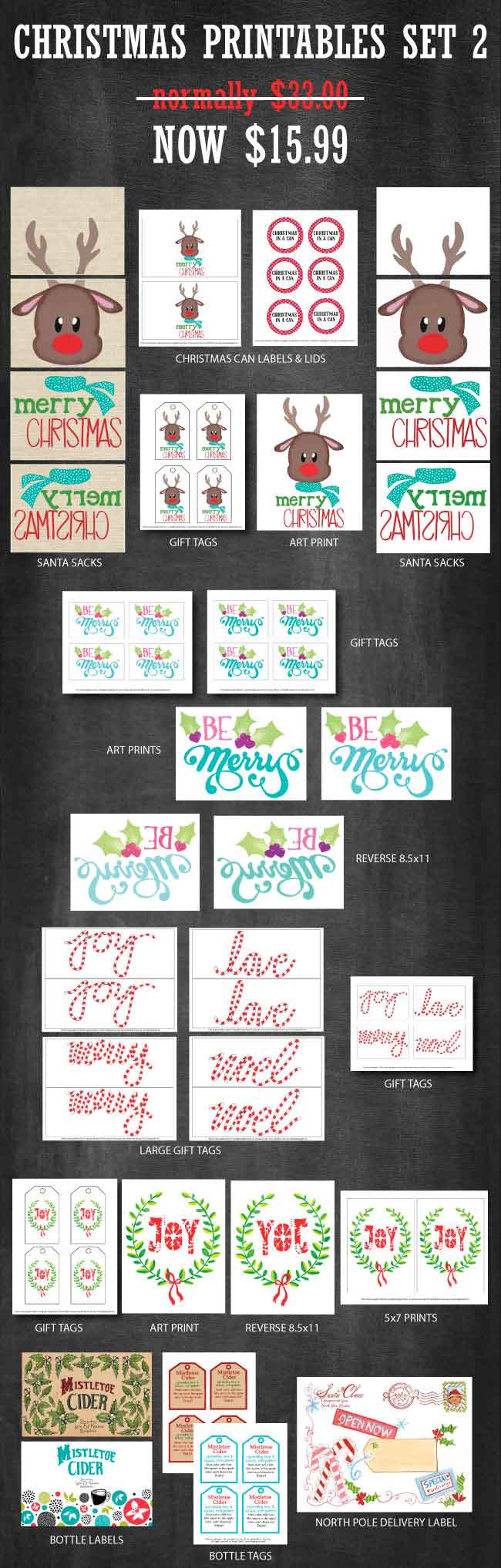 Christmas Printables Set available at www.designdazzle.com