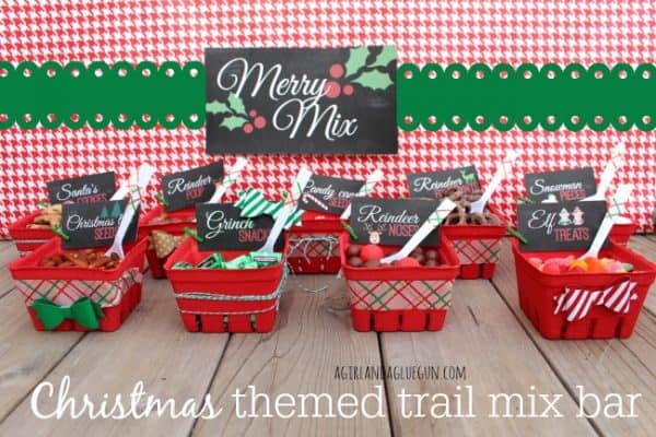 christmas ideas for kids - christmas-themed trail mix