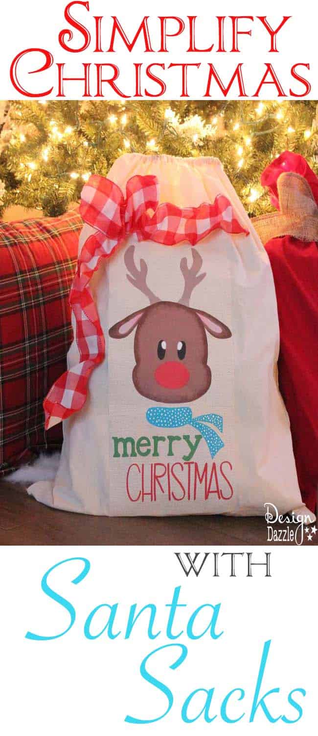 Simplify Christmas with easy to make Santa Sacks. Kids LOVE them and it will become one of your favorite family traditions! Design Dazzle