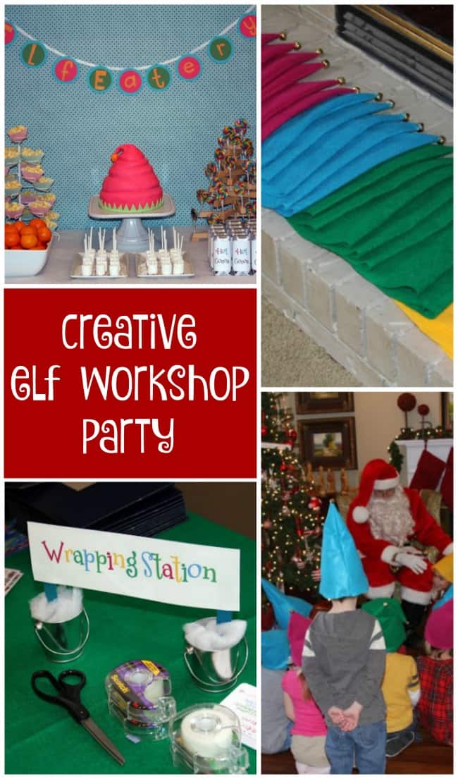 Fun & creative elf workshop party for Christmas birthdays!