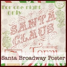 h-santa broadway poster