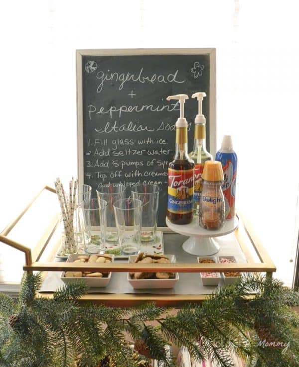 Perfect for the holidays, a holiday Italian soda bar