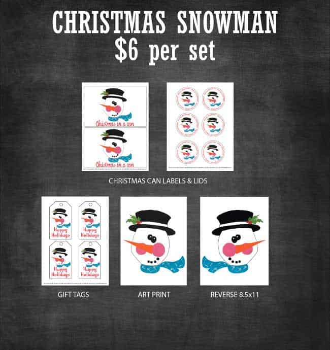 Snowman Printable Set available to purchase at www.designdazzle.com