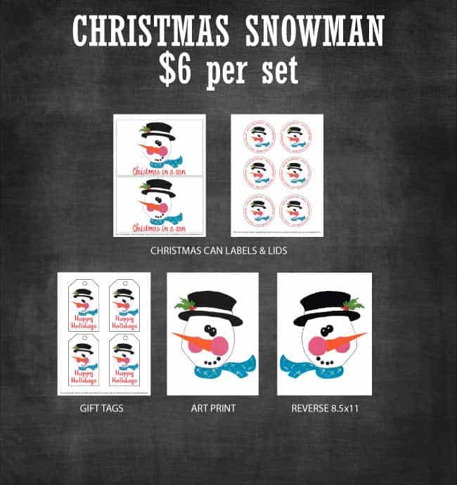 Snowman Printable Set available to purchase at www.designdazzle.com