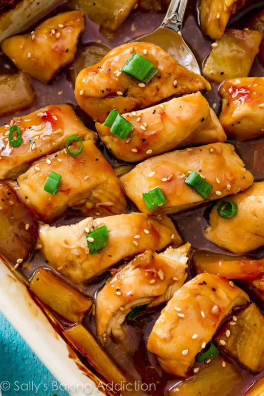 Baked Pineapple Teriyaki Chicken for a healthy dinner!