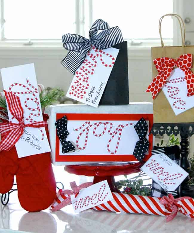 Easy Neighbor Gifts under $5 with Free Festive Gift Tags - Design Dazzle