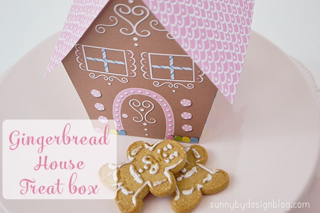 Gingerbread House Treat Box Printable and Cut File