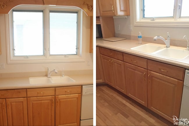 Check out my kitchen remodel before pictures! See how I transformed this dated kitchen into the kitchen of my dreams! |Design Dazzle