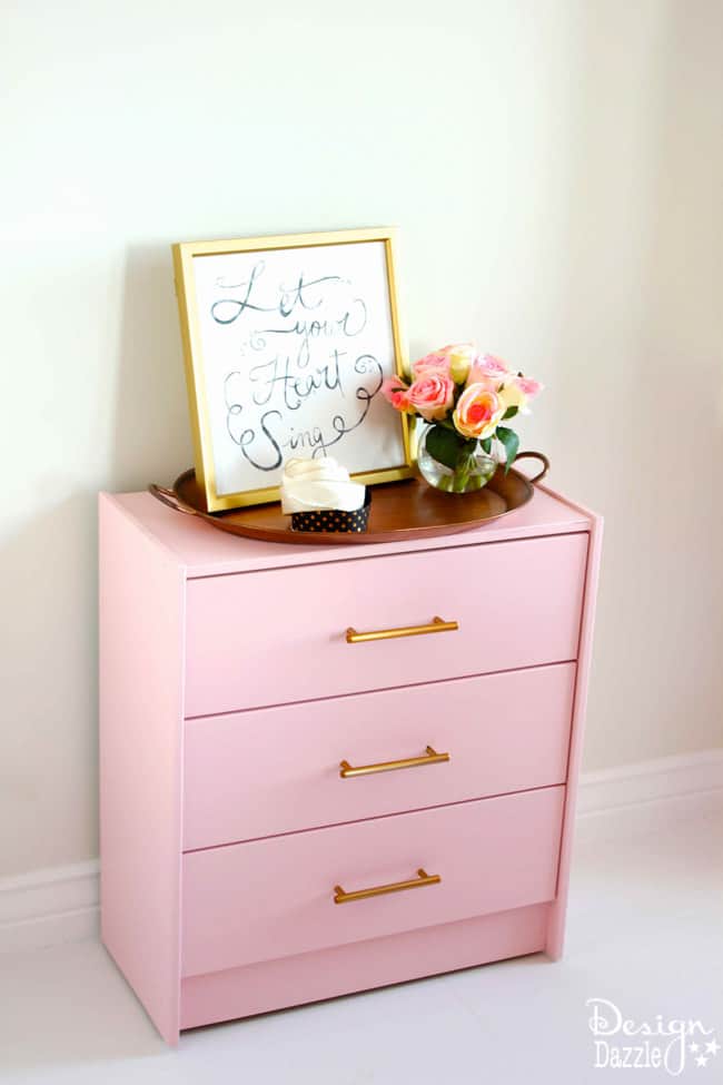 Use a Rast dresser to create a simple hack: RIBBON ORGANIZER!! Super easy and super cute. It's even on caster wheels so I can roll it under my craft table! Design Dazzle