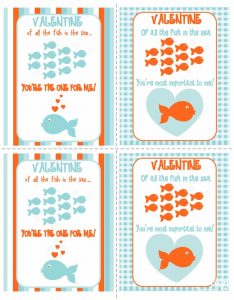 Valentine, of all the fish in the sea - You're The One For Me! Free Valentine printable to attach to goldfish crackers. Design Dazzle