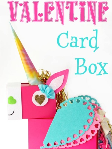 Unicorn Valentine Card Box | Design Dazzle