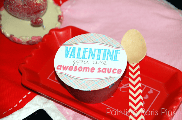 Awesome Sauce Valentines with applesauce. Perfect non candy Valentine for a class party! 