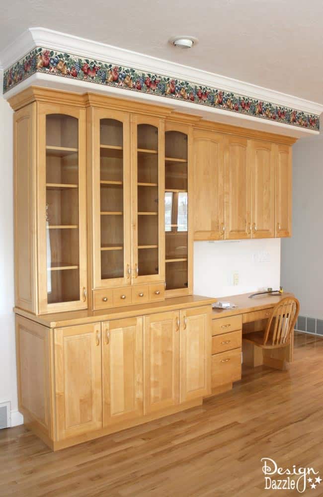 Sharing before and after photos of my built-in China Cabinet. I love how it turned out. I get lots of compliments on this furniture! Design Dazzle