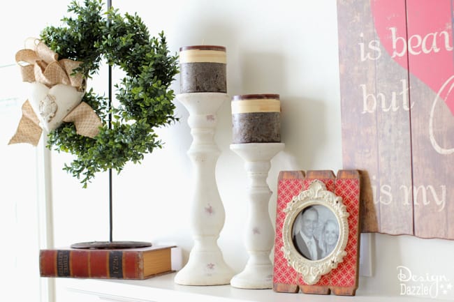 Valentine Mantel decorating ideas! Design Dazzle