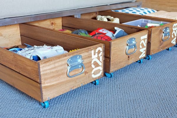 DIY Rolling Crates for Underbed Storage!