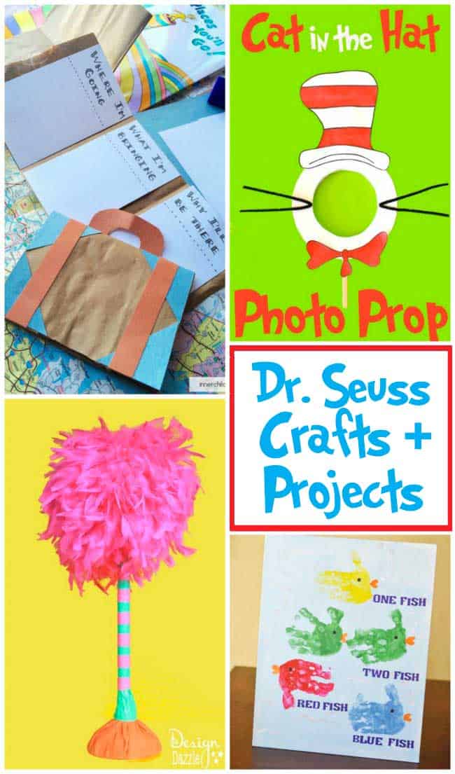 Fun collection of Dr. Seuss crafts & projects to celebrate Dr. Seuss' birthday on March 2nd