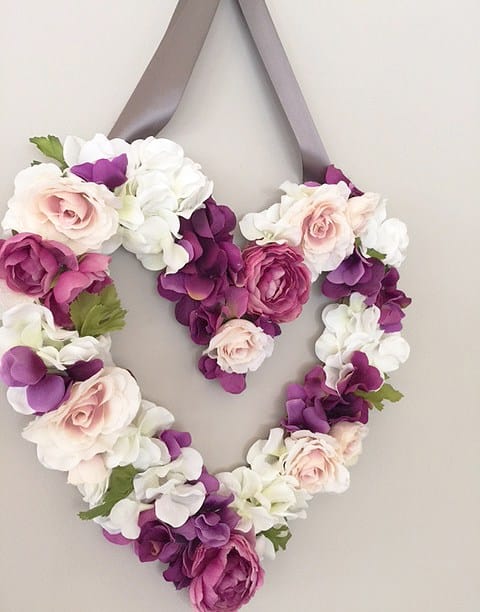 How To Make A Valentine's Day Wreath For Under $10 - Worthing