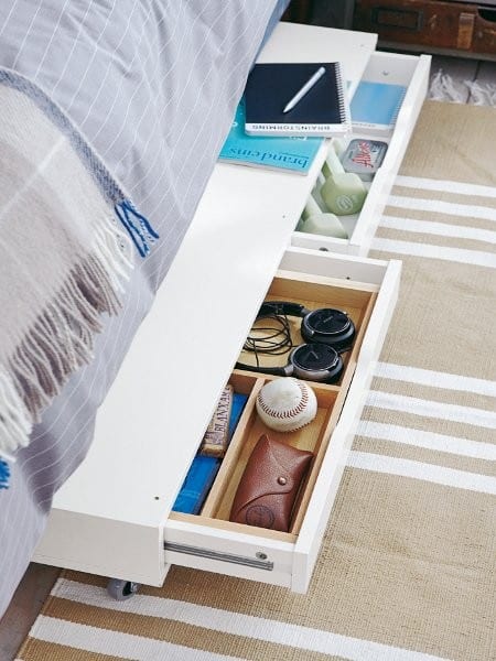 Bedtime Essentials Storage from IKEA! Genius for keeping those things you might need at night!