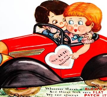 Vintage Valentine - You AUTO Be My Valentine - Design Dazzle