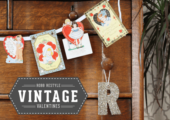 Vintage Valentine Banner! Perfect Idea for Valentine Decor!