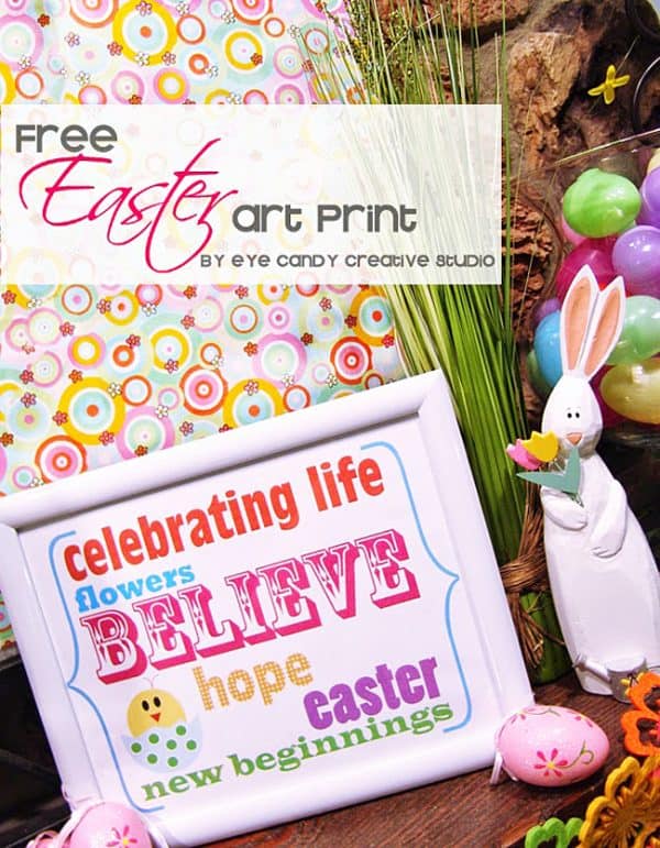 Colorful Easter Printable! Celebrate Easter with this FREE Printable!