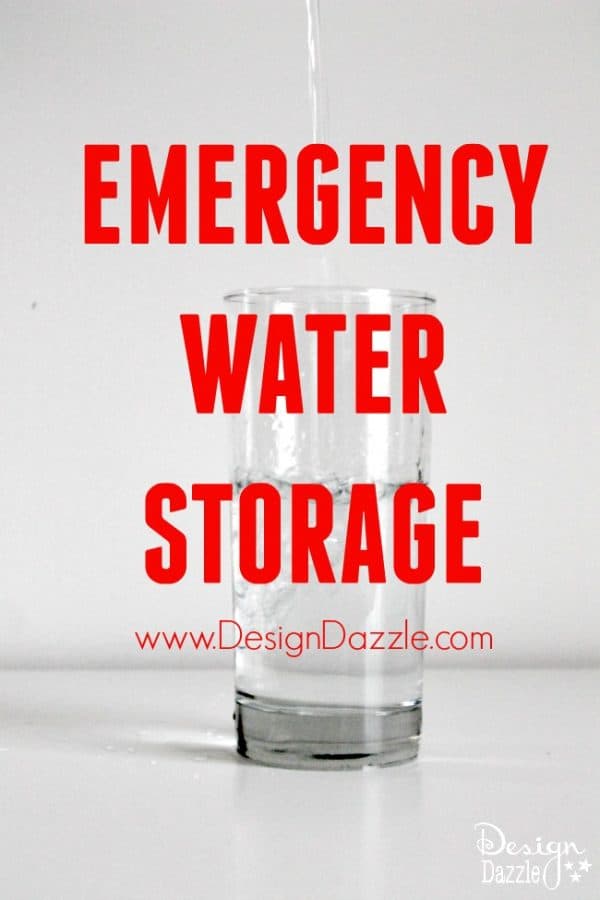 Emergency Water Storage. Are you prepared for you family? You can't live long without water. Please get prepared today! www.DesignDazzle.com Emergency Water Storage. Are you prepared for you family? You can't live long without water. Please get prepared today! www.DesignDazzle.com