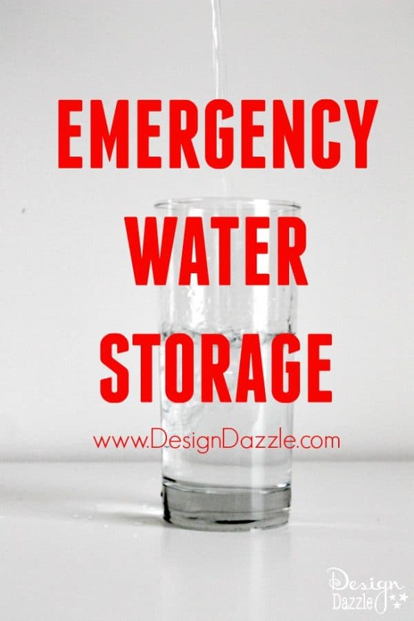 Emergency Water Storage. Are you prepared for you family? You can't live long without water. Please get prepared today! www.DesignDazzle.com