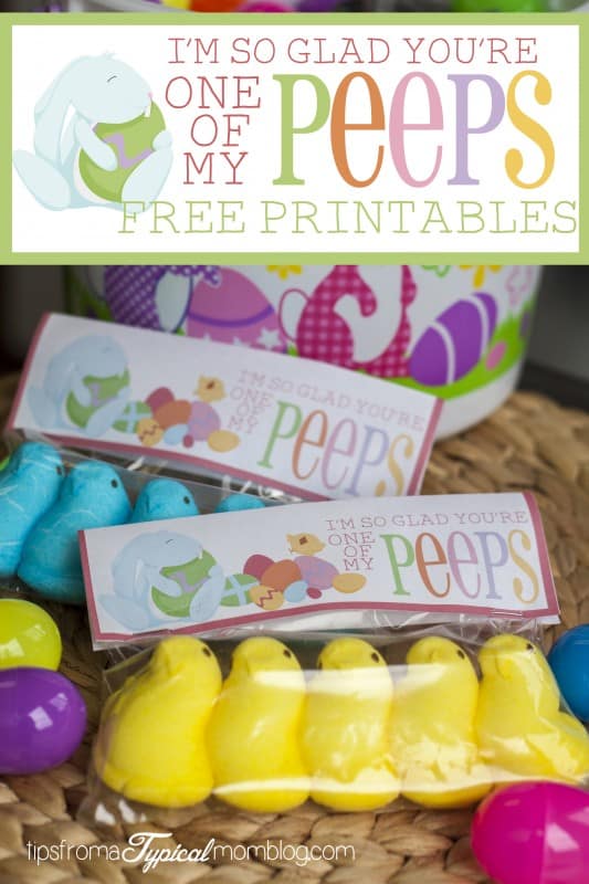Free Easter and Spring Printables: One of My Peeps gift for friends and neighbors! 