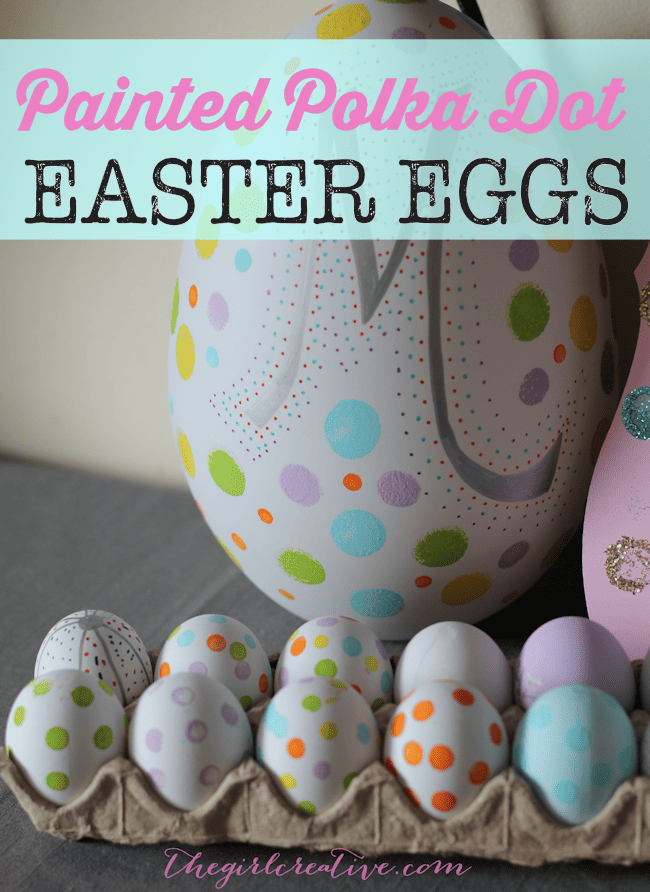 Painted Polka Dot Easter Eggs! 20+ Creative Ways to Paint Easter Eggs on decigndazzle.com!