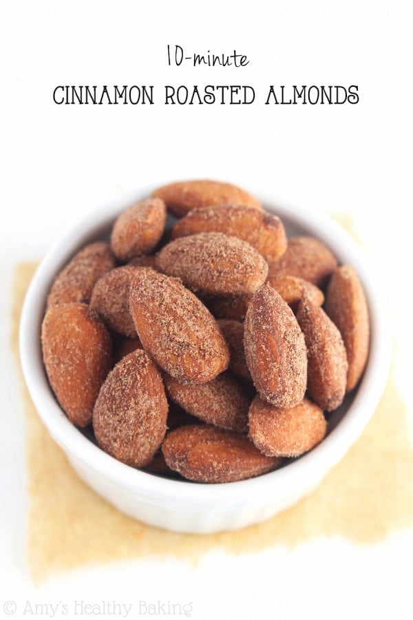 Healthy Snacks: Cinnamon Roasted Almond for a Healthy Snack! Perfect afternoon pick me up!