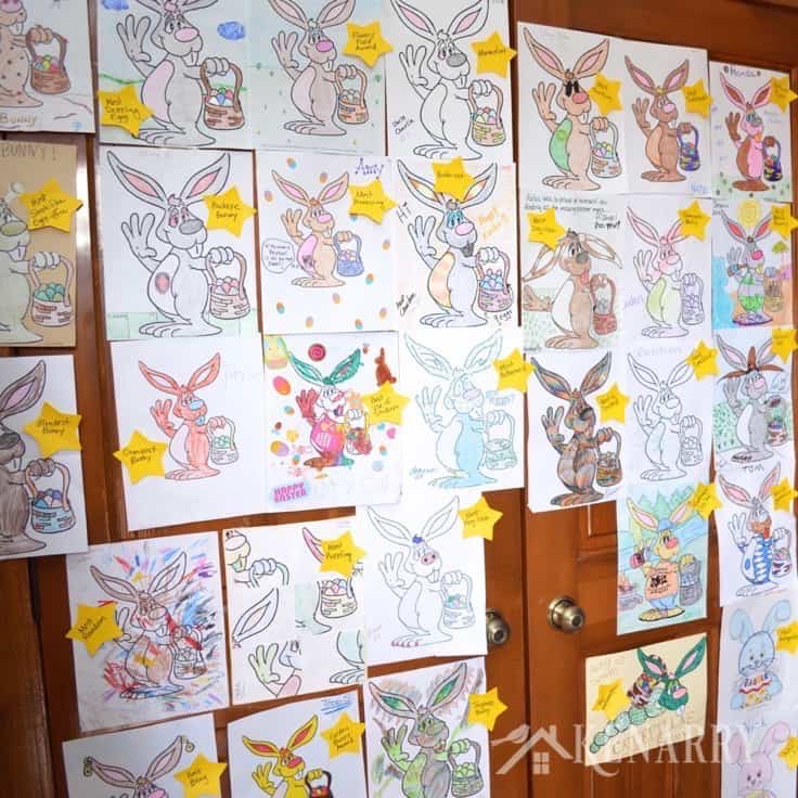 Easter Traditions to start with your family this year! Easter Bunny coloring contest! www.DesignDazzle.com