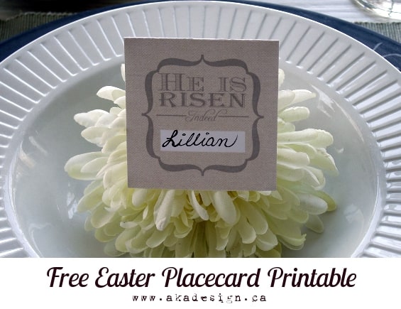 He is Risen Free Easter Placard Printable!! Perfect for Easter Dinner!