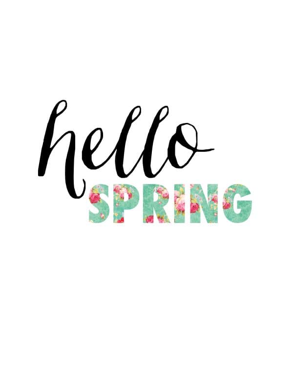 Easter & Spring FREE Printables: Hello Spring FREE Printable!