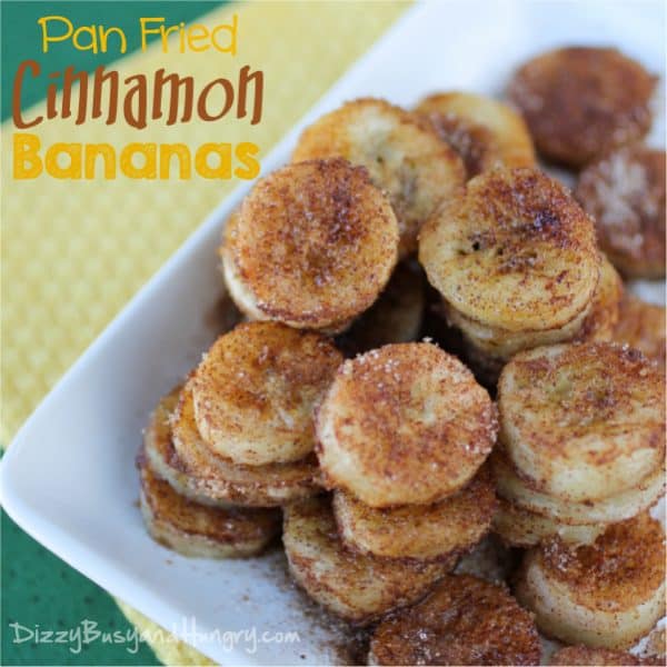 Pan Fried Cinnamon Bananas are perfect healthy after school snack! 