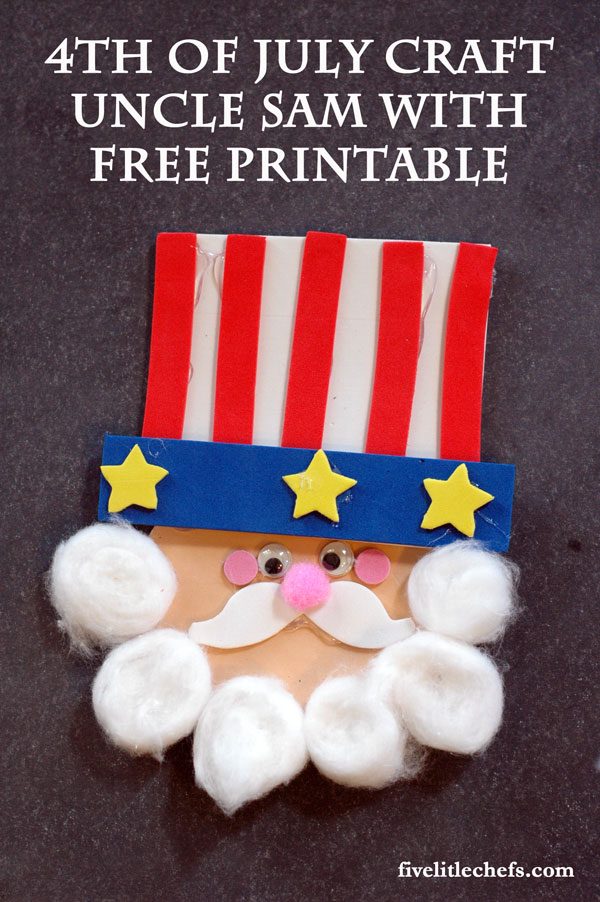 Uncle Sam Craft with FREE Printable!! Perfect for this 4th of July!