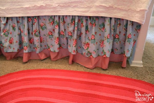 Ruffled Bedskirt in Shabby Chic Guest-room