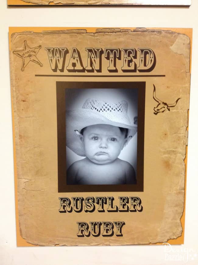 Kids Western Bunk Room ideas including the wanted pictures of the kids! 