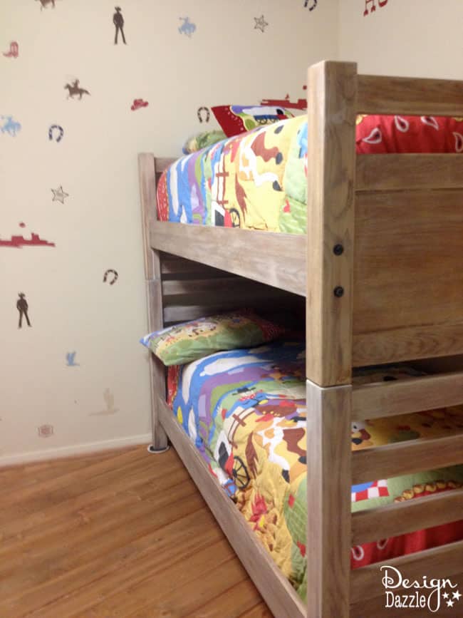 Kids Western Bunk Room ideas including the wanted pictures of the kids! 