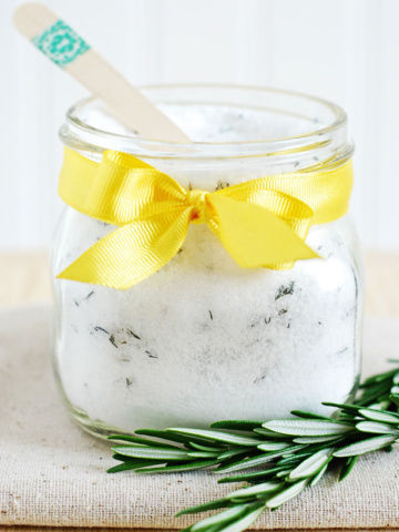 Lemon Rosemary Bath Salts for Mother's Day Gifts