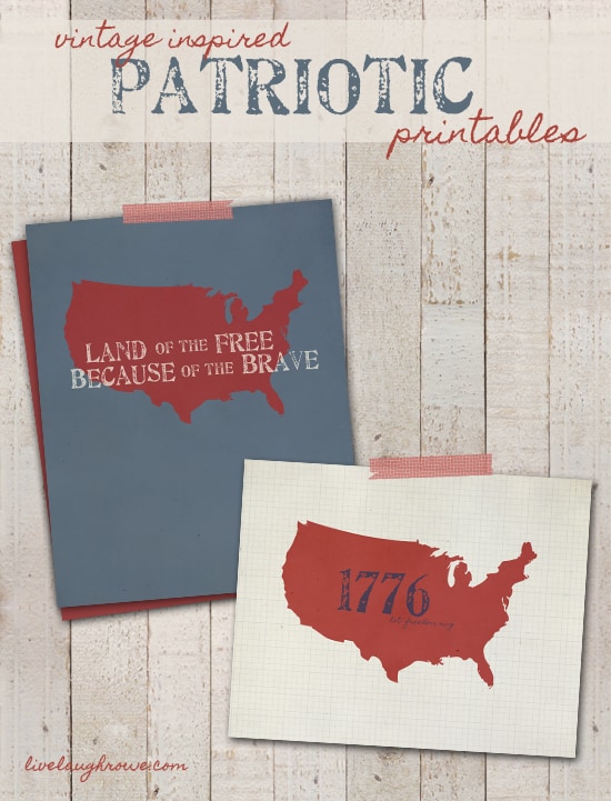 Vintage Inspired Patriotic Printables! FREE 4th of July Printables