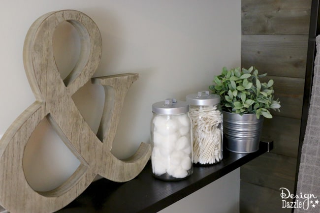  Farmhouse bathroom IKEA style! There is just something about a farmhouse that is homey and inviting. Majority of the decorations used is from IKEA | Design Dazzle