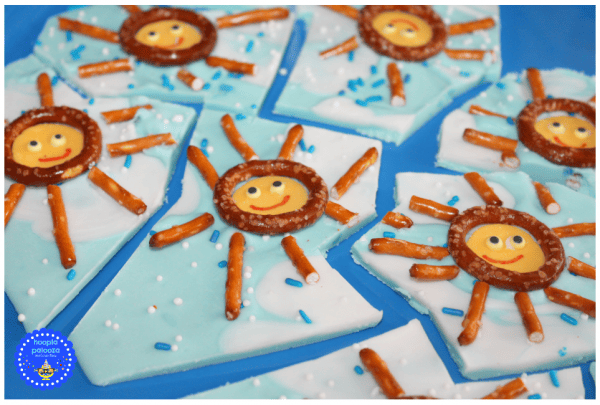 Funshine Sunshine Pretzel Bark! Perfect summer treat for the kiddos