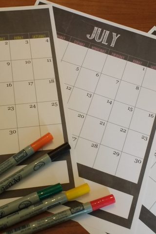 Summer Calendar Free Printable