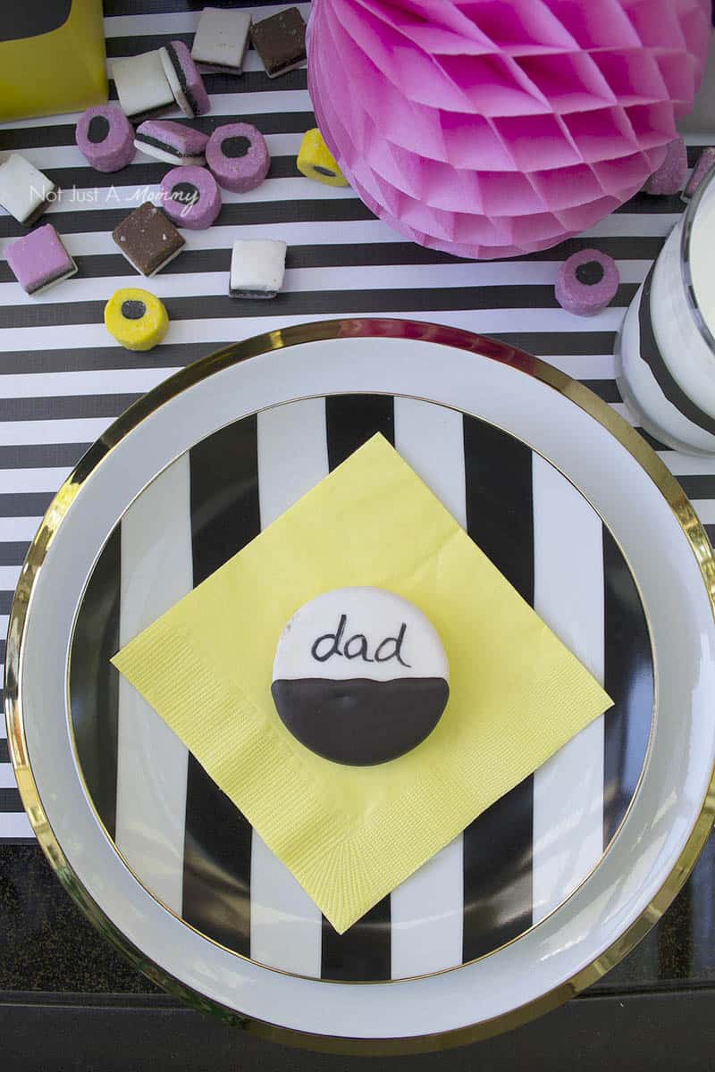 Dad Is All Sorts Of Fun Father's Day Party placesetting