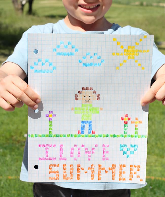 Easy Grid Graph Paper Art Design Ideas For Kids