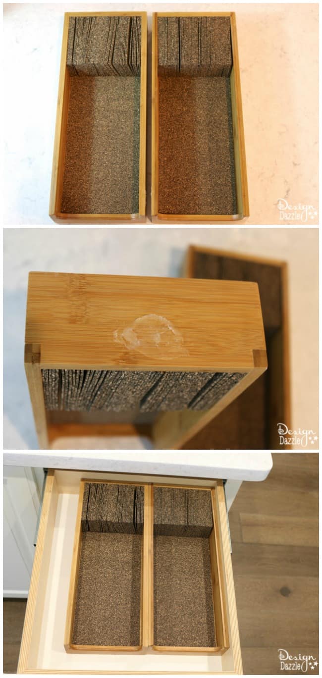 Love this simple kitchen knife drawer solution! | Design Dazzle