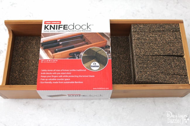 Love this simple kitchen knife drawer solution! | Design Dazzle