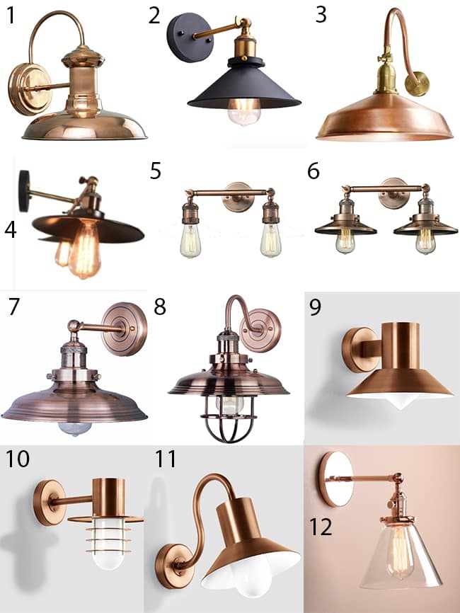 Copper lighting is a great way to accent your home decor! Use it in your bathrooms, office space, kitchen, etc. | Design Dazzle